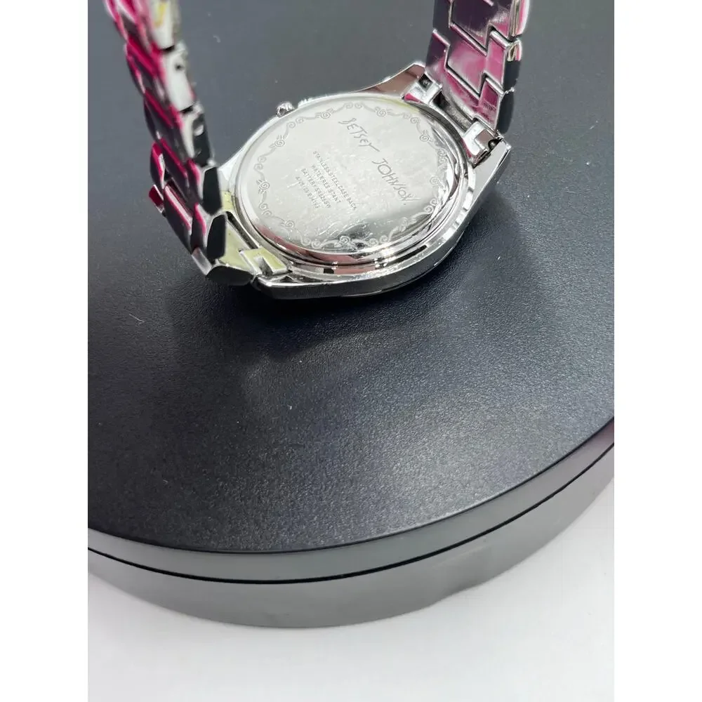Betsey Johnson Women's BJ4128 Crystals Bezel Stainless Steel‎ Bracelet Watch